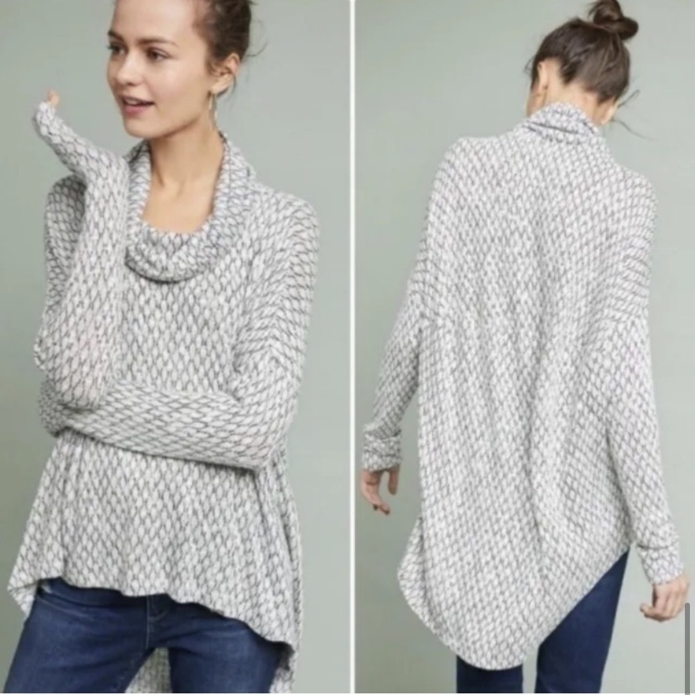 Anthropologie Akemi + Kin Cowl Neck Hi Lo Long Sleeve Sweater - Picture 7 of 7